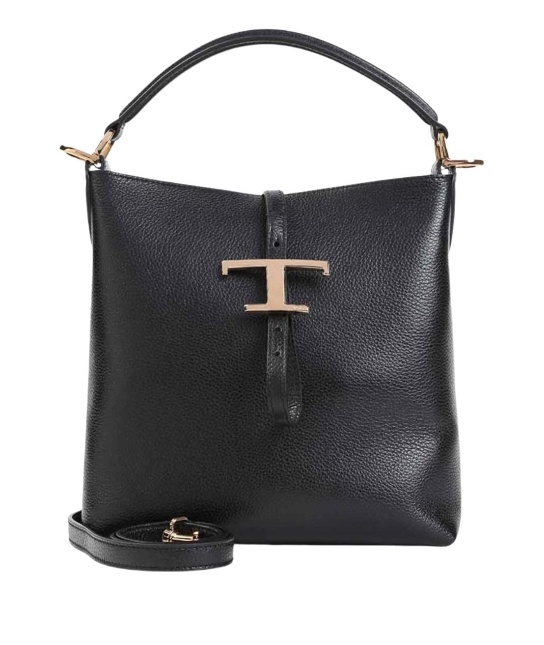 TOD'S Черная кожаная сумка через плечо, фото 1