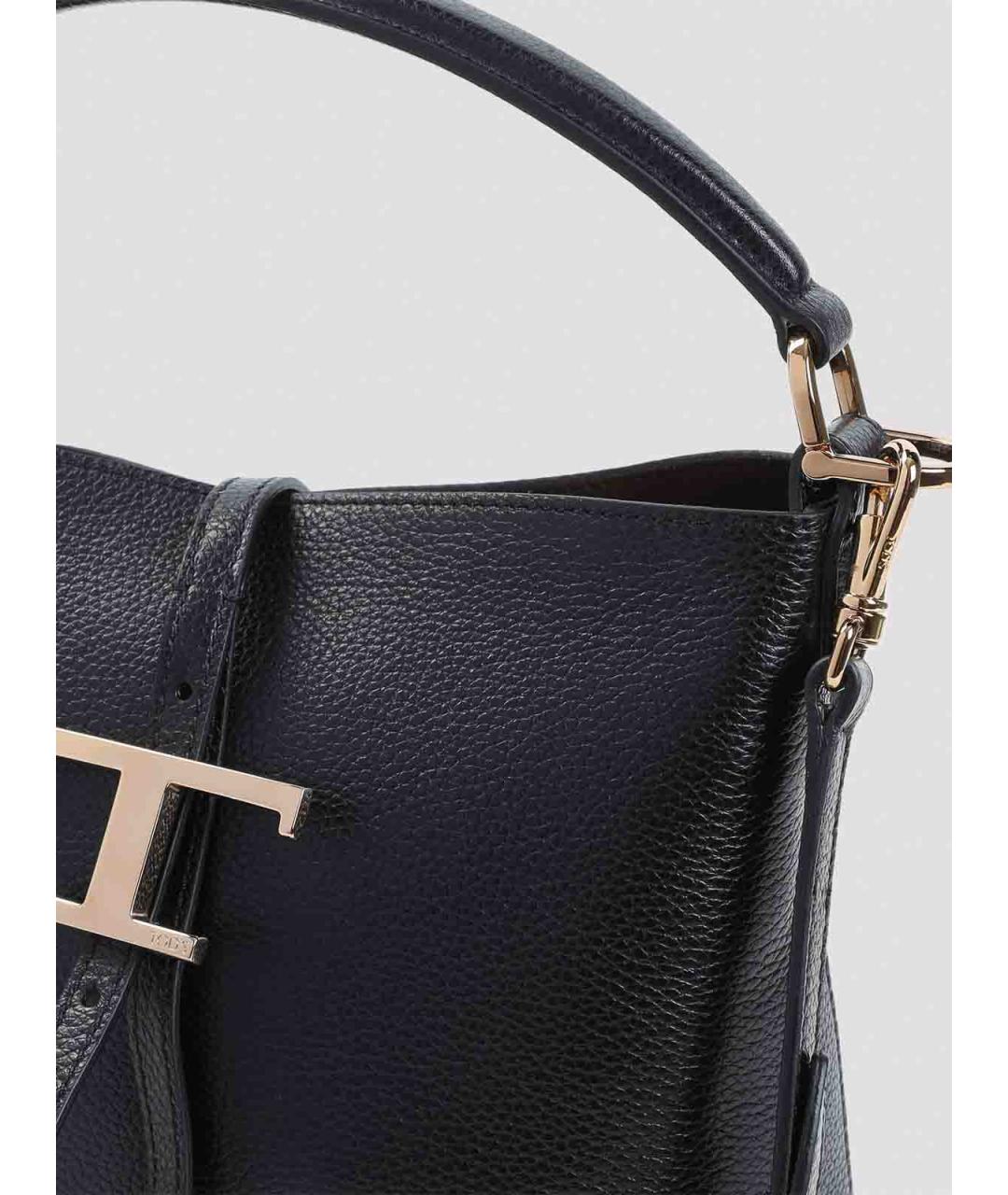 TOD'S Черная кожаная сумка через плечо, фото 3