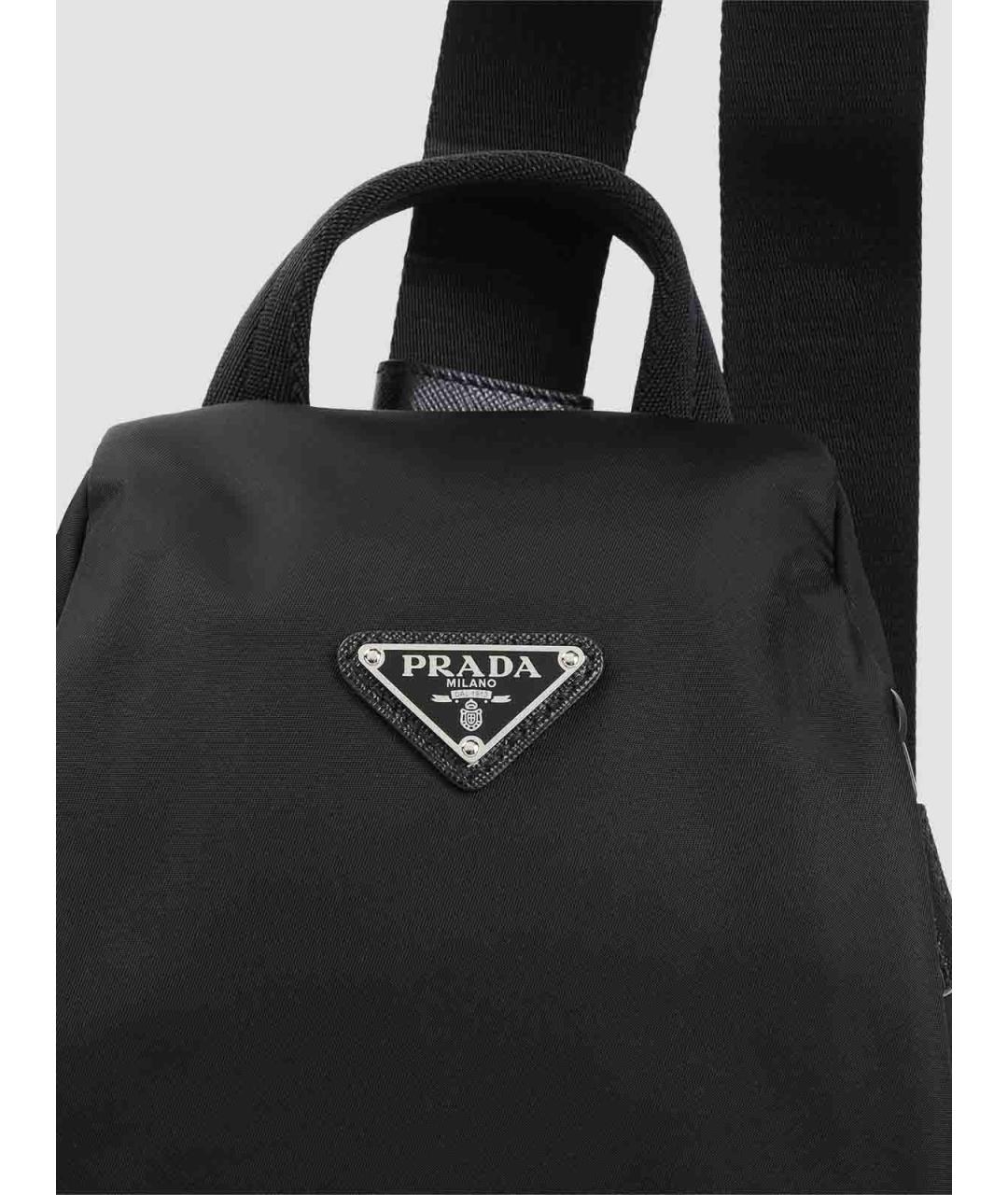 PRADA Черная нейлоновая сумка на плечо, фото 4