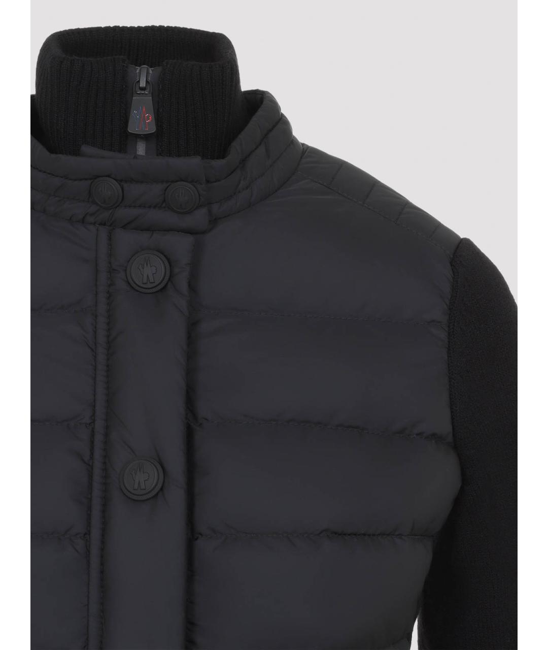 MONCLER Черный шерстяной кардиган, фото 3