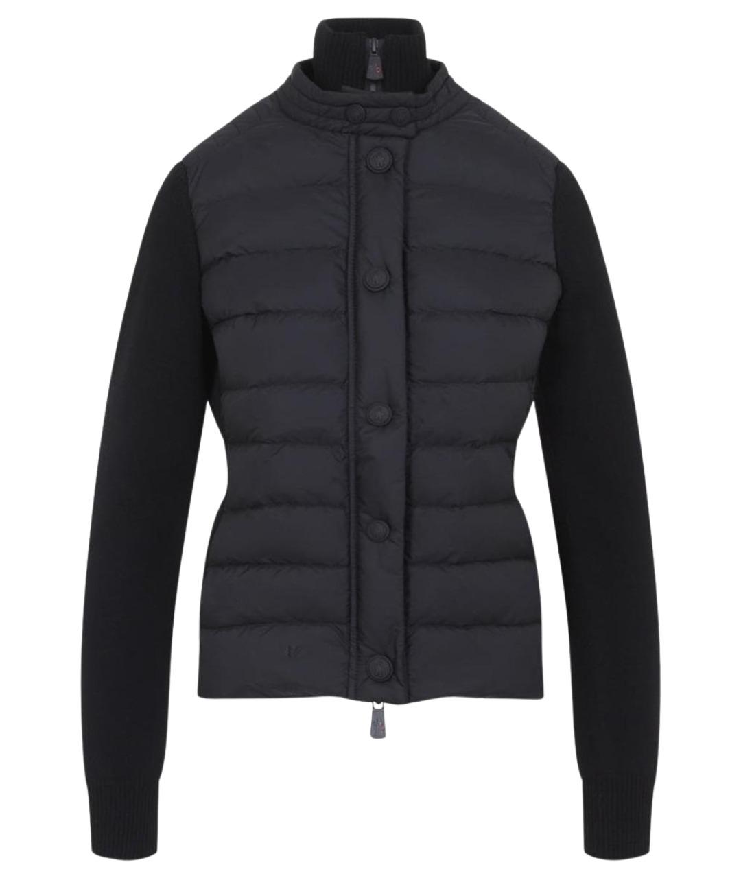 MONCLER Черный шерстяной кардиган, фото 1