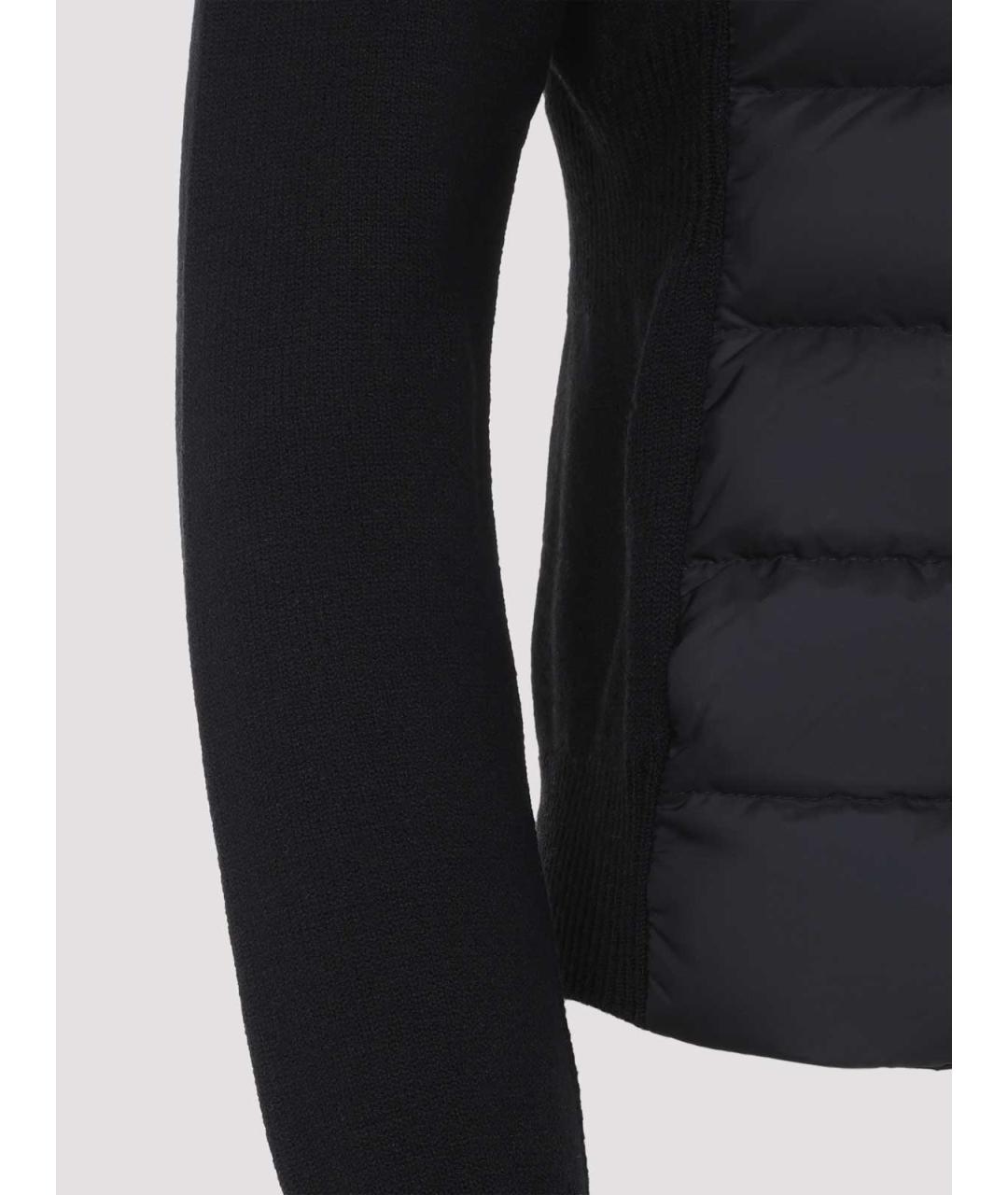 MONCLER Черный шерстяной кардиган, фото 4