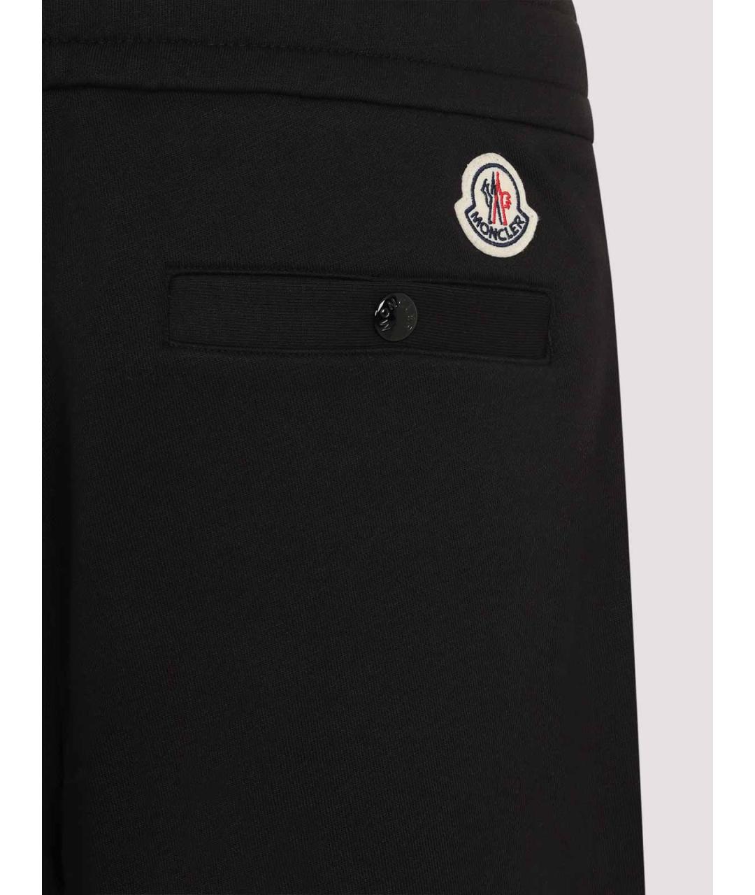 MONCLER Черные полиамидовые повседневные брюки, фото 3
