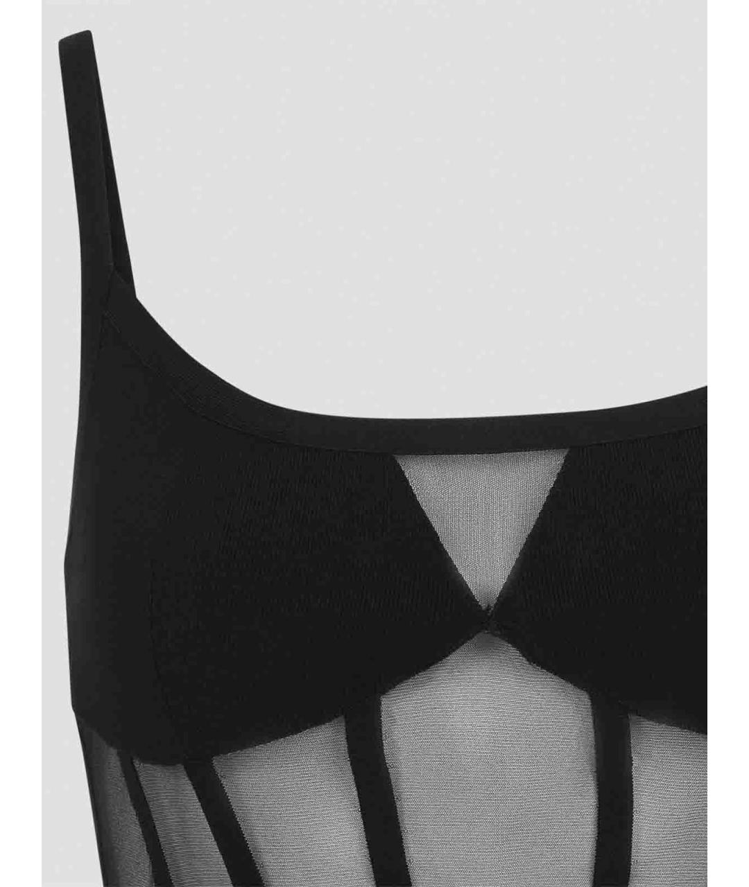 ELISABETTA FRANCHI Черное вискозное повседневное платье, фото 3