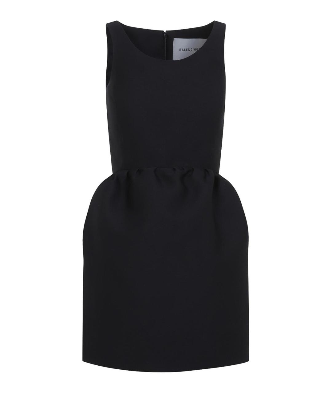 BALENCIAGA Черное шерстяное повседневное платье, фото 1