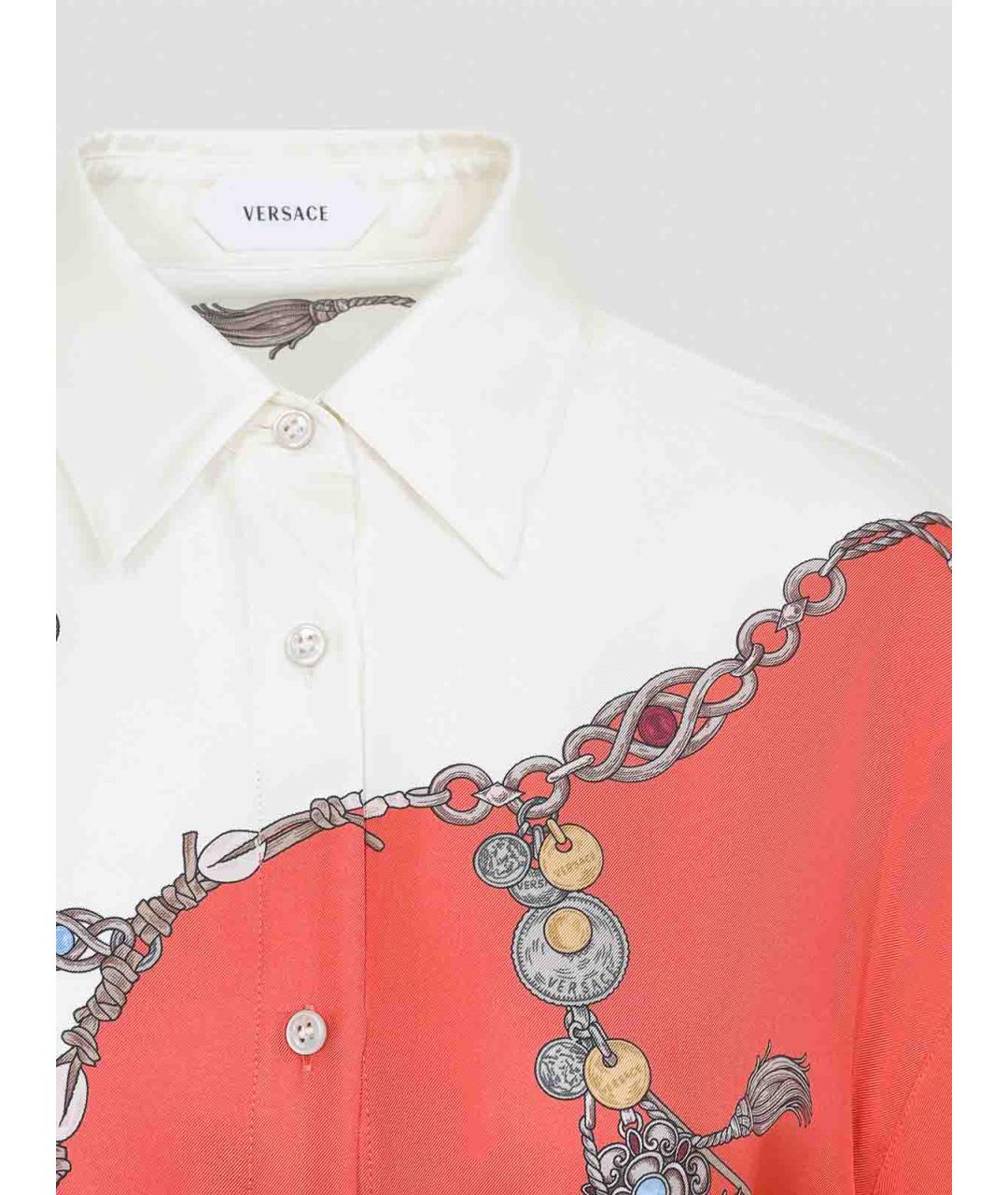 VERSACE Мульти шелковое коктейльное платье, фото 4