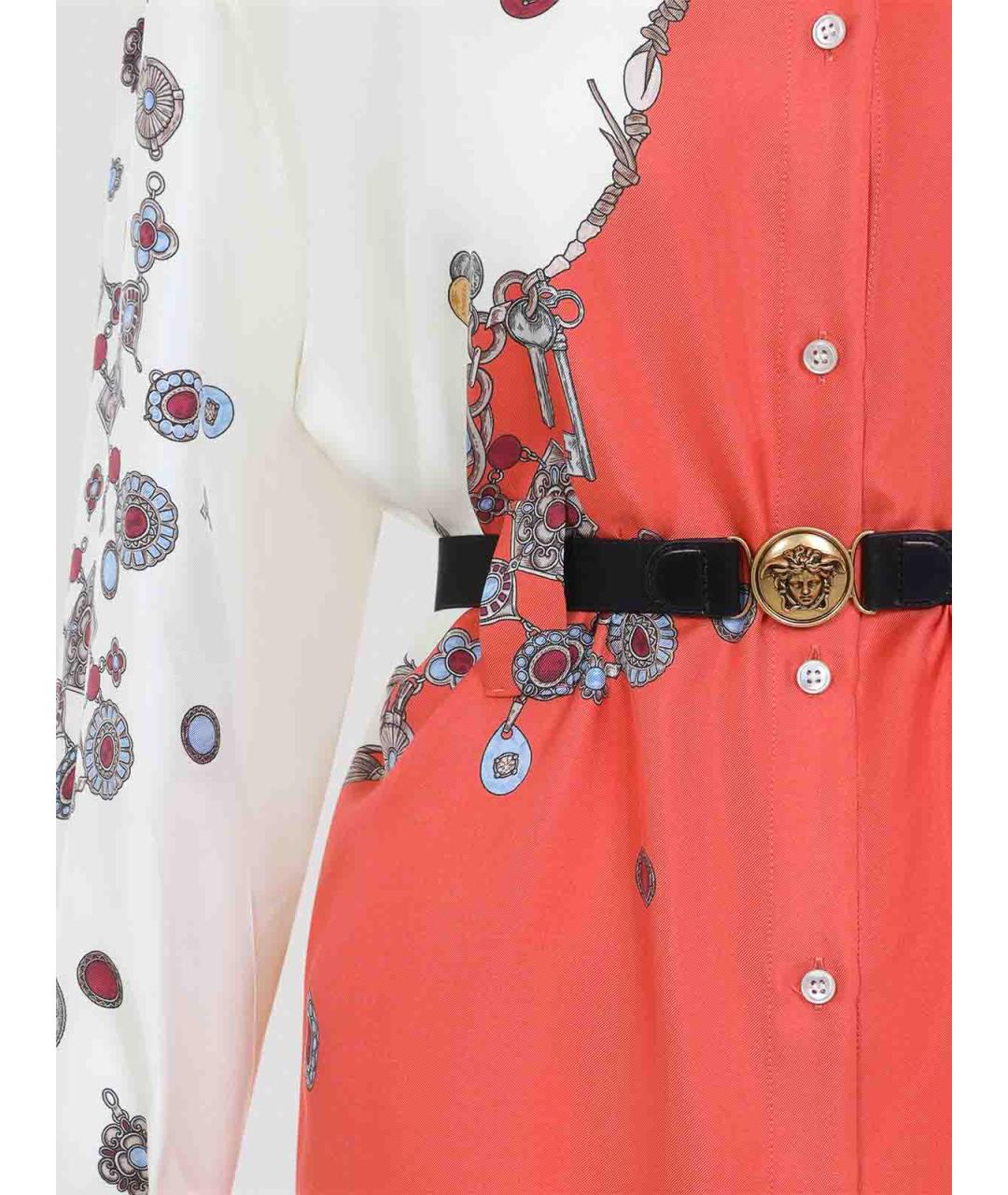 VERSACE Мульти шелковое коктейльное платье, фото 3