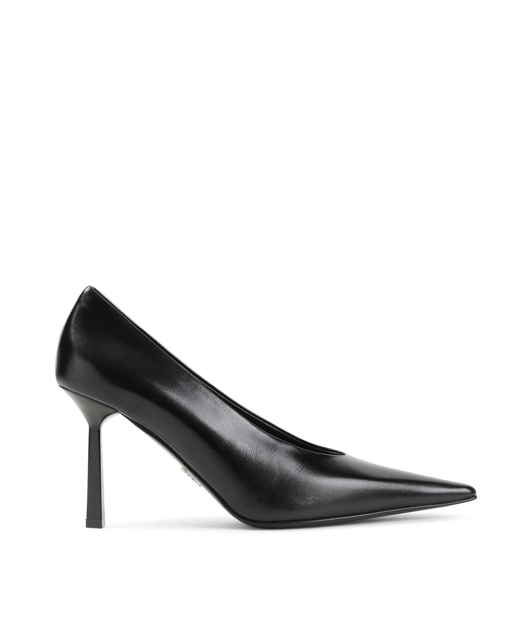 PRADA Черные кожаные туфли, фото 1