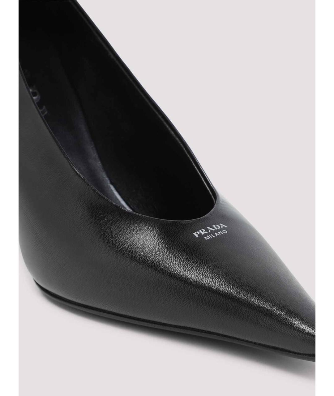 PRADA Черные кожаные туфли, фото 4