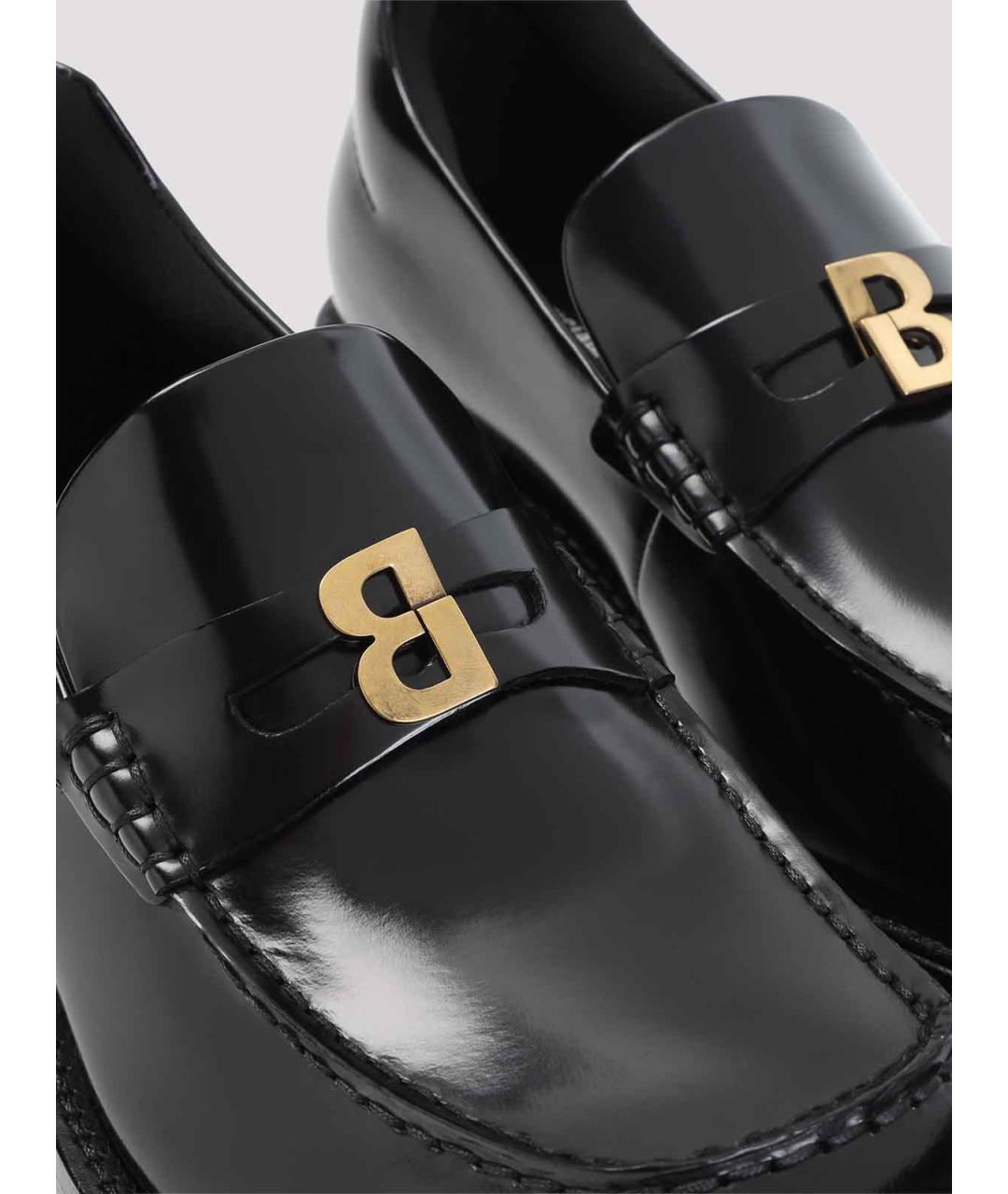 BALENCIAGA Черные кожаные лоферы, фото 4