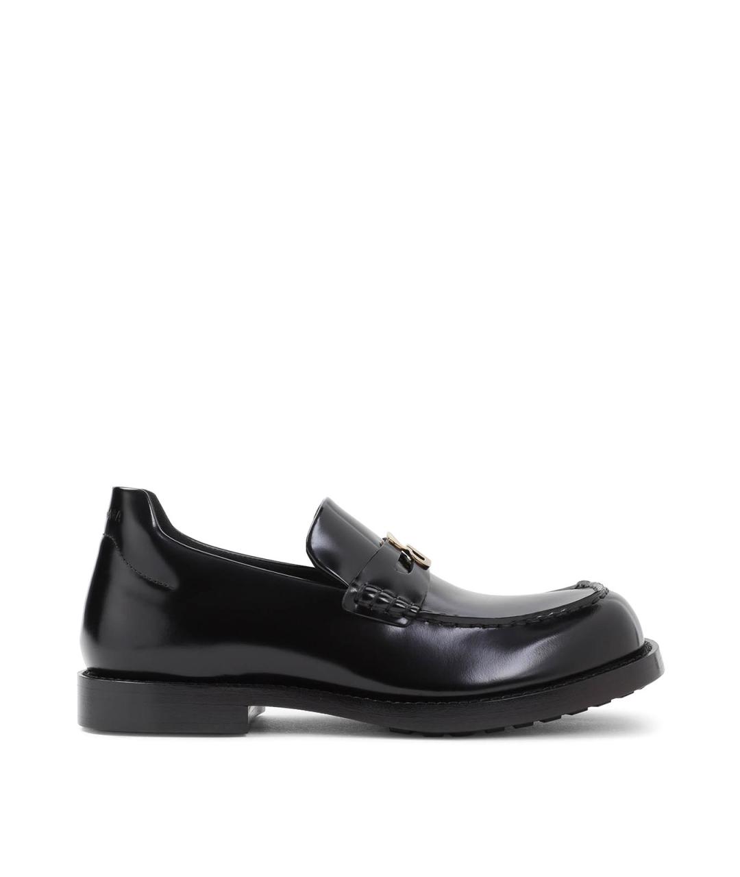 BALENCIAGA Черные кожаные лоферы, фото 1