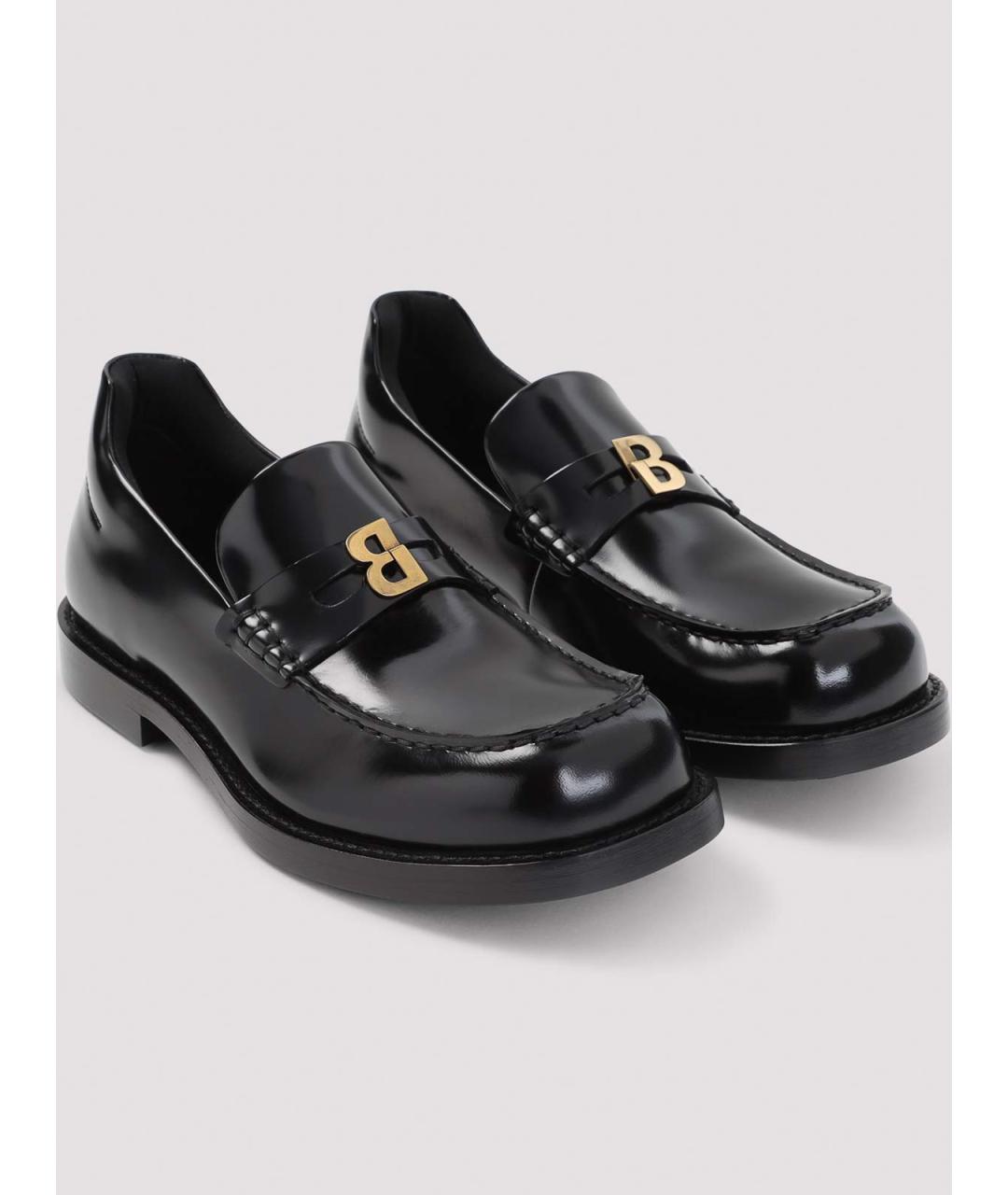 BALENCIAGA Черные кожаные лоферы, фото 3