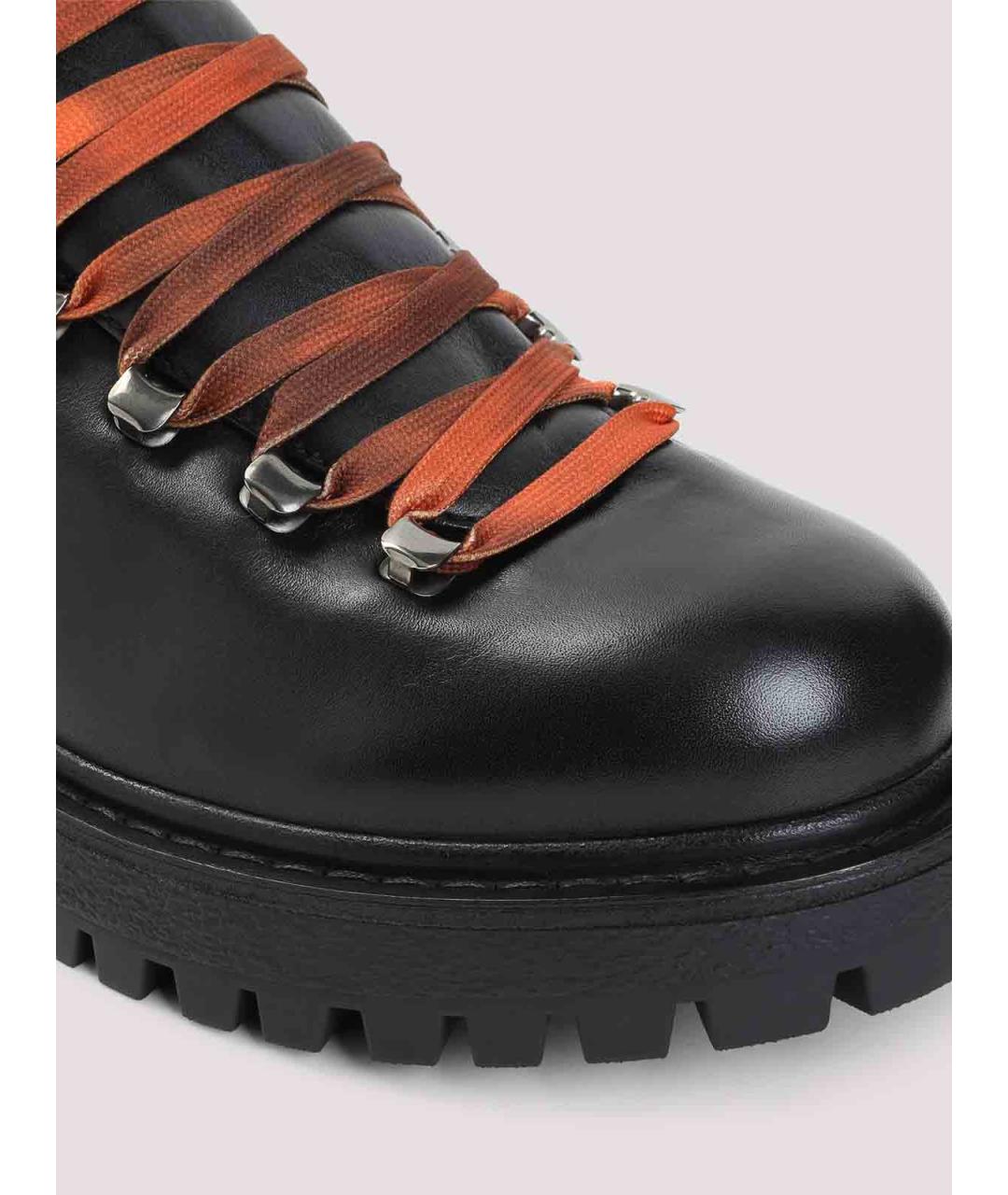 PRADA Черные кожаные низкие ботинки, фото 5