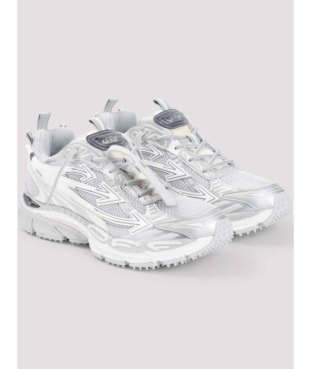 OFF-WHITE Серебряные синтетические низкие кроссовки / кеды, фото 3