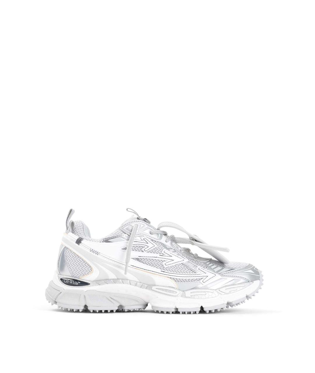 OFF-WHITE Серебряные синтетические низкие кроссовки / кеды, фото 1