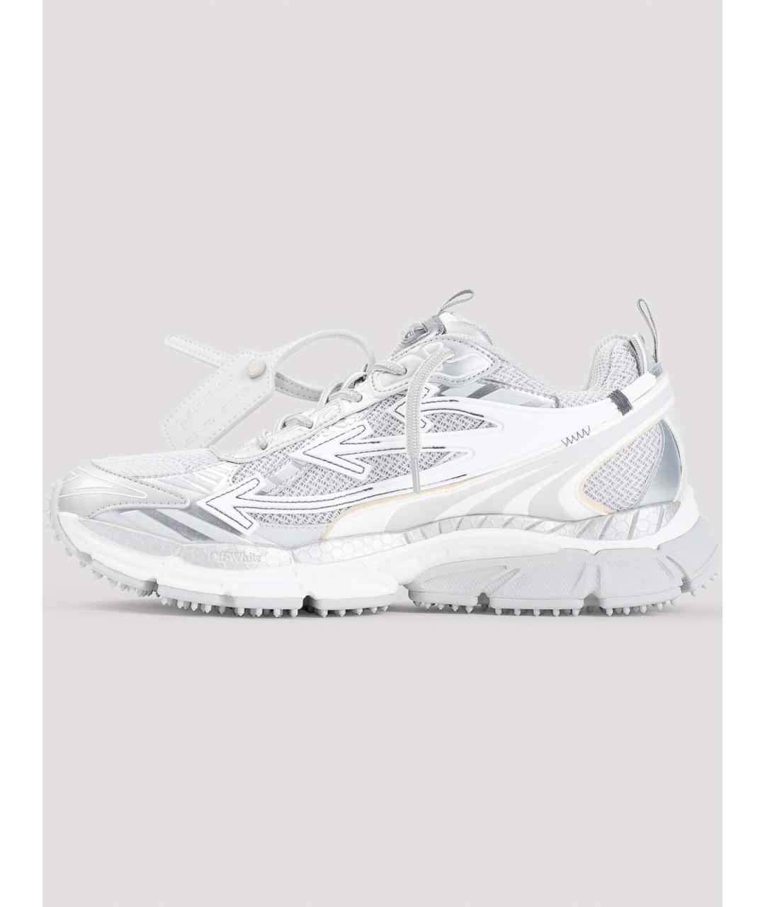 OFF-WHITE Серебряные синтетические низкие кроссовки / кеды, фото 2