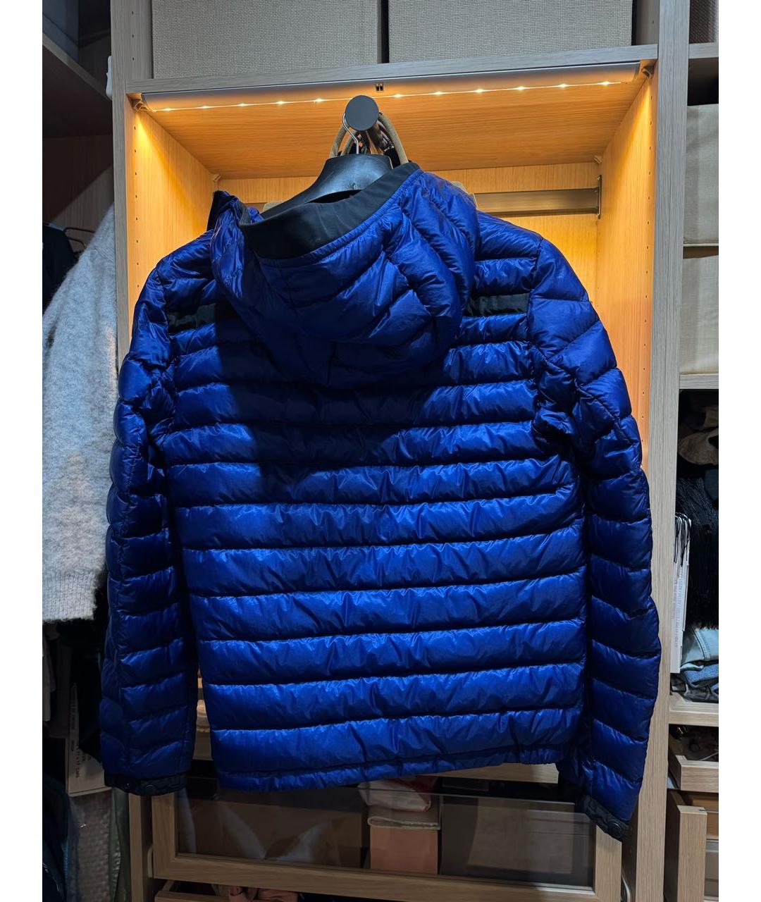 MONCLER Синий нейлоновый пуховик, фото 2