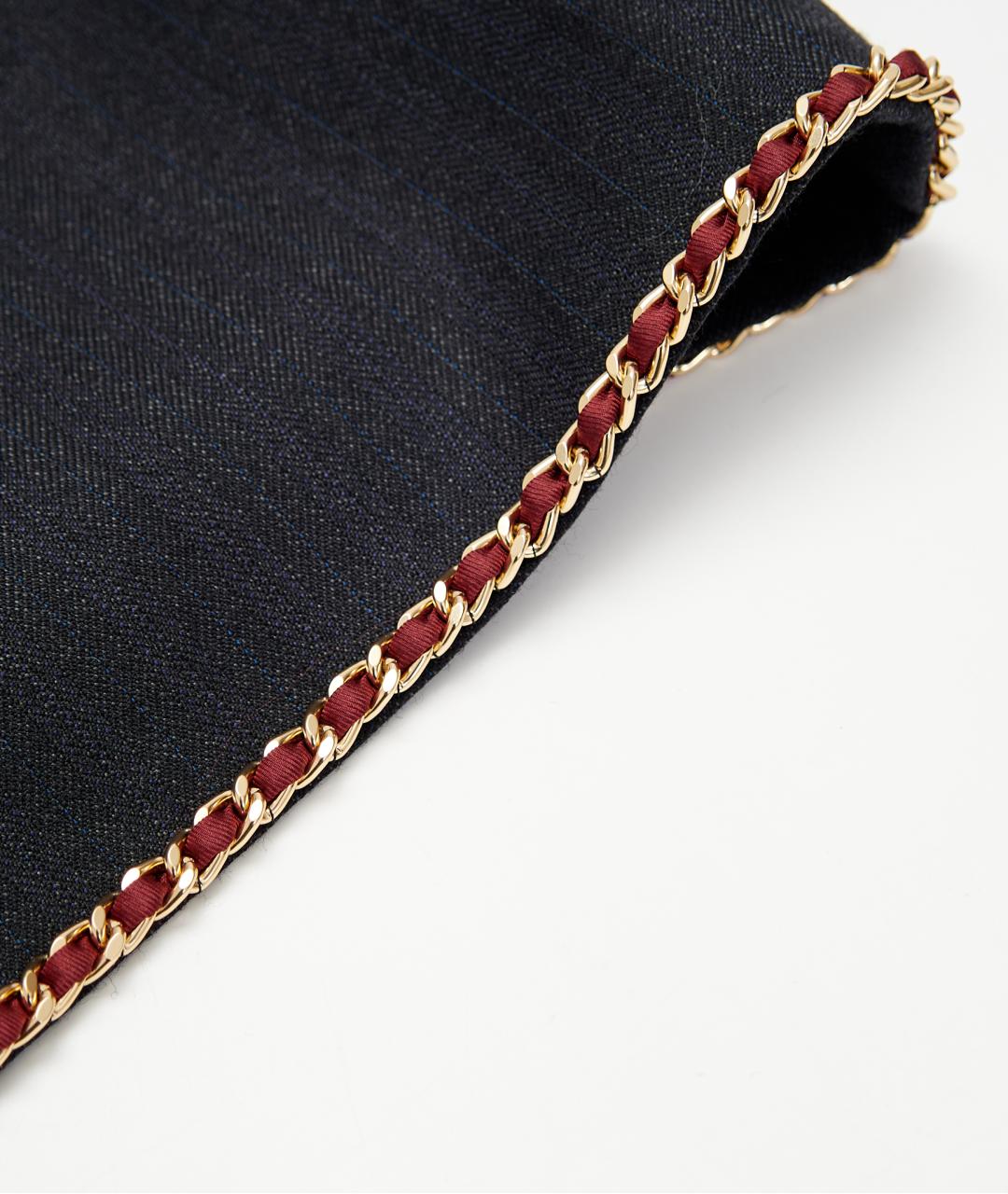 CHANEL Черная шерстяная юбка миди, фото 5