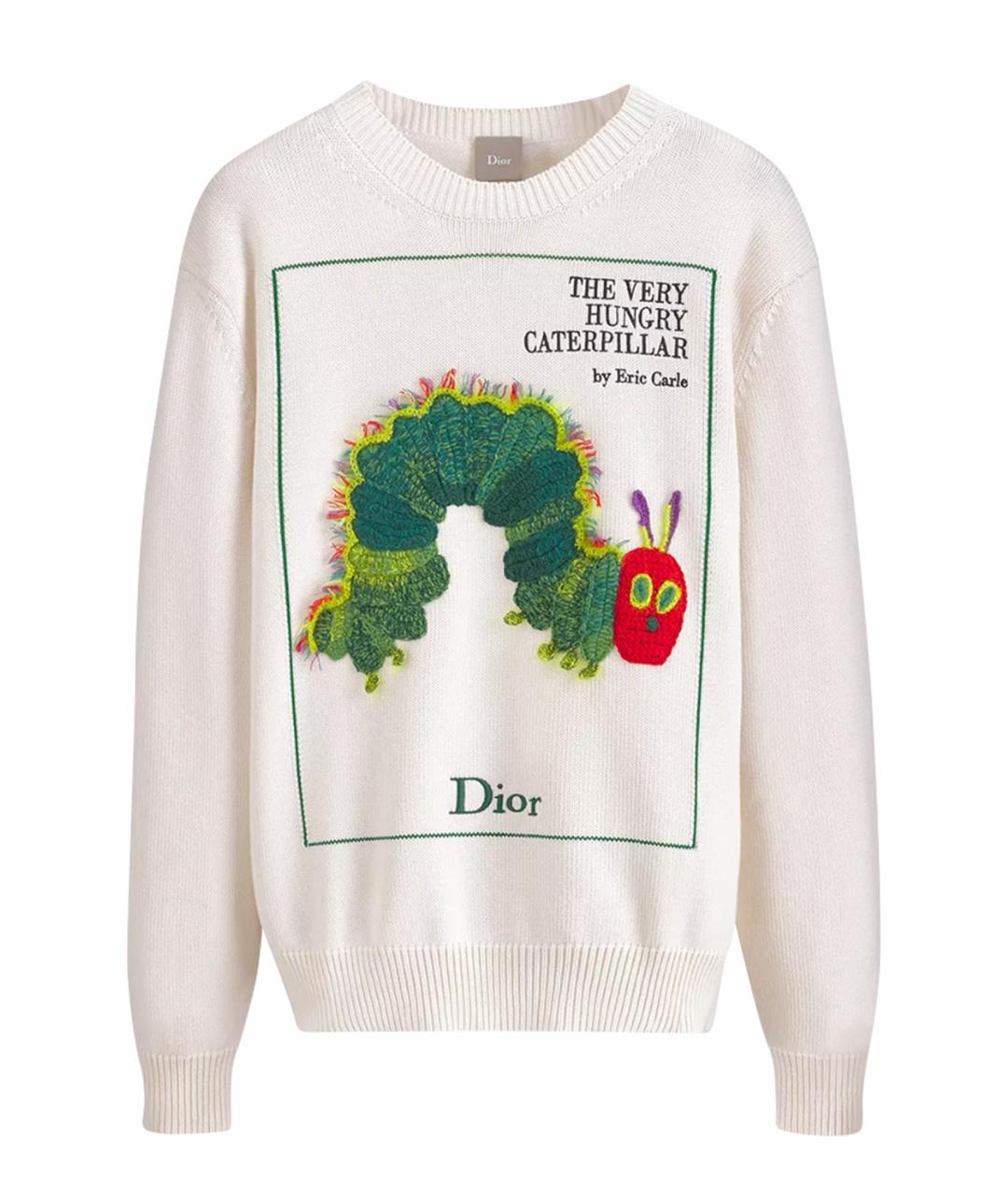 CHRISTIAN DIOR Белый хлопковый джемпер / свитер, фото 1