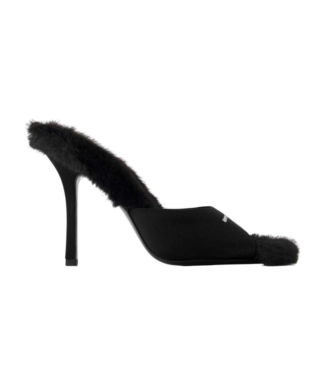 ALEXANDER WANG Черные текстильные мюли, фото 1