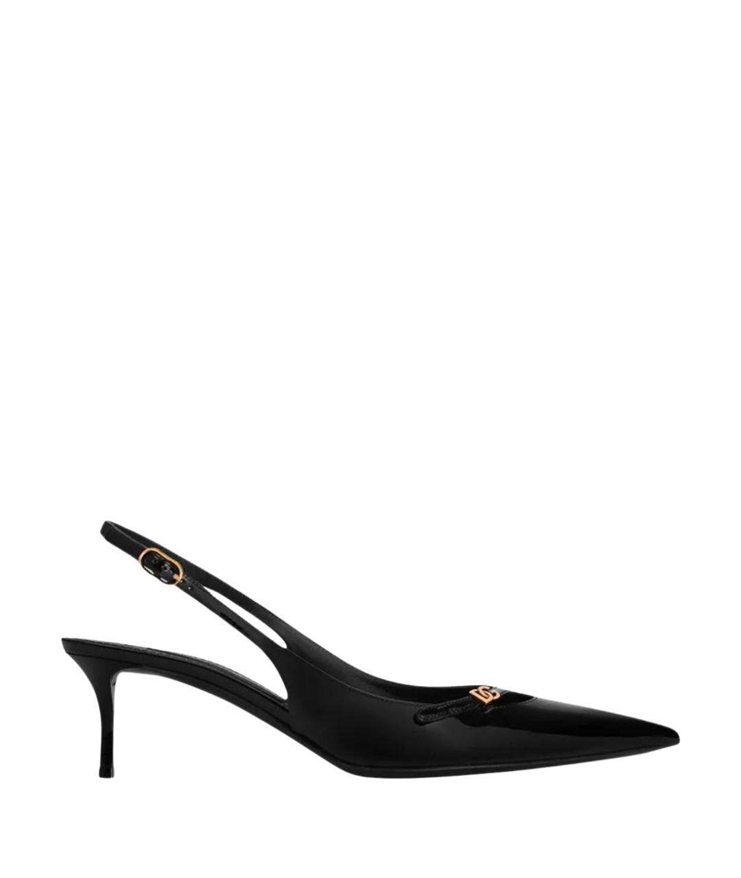 DOLCE&GABBANA Черные кожаные туфли, фото 1
