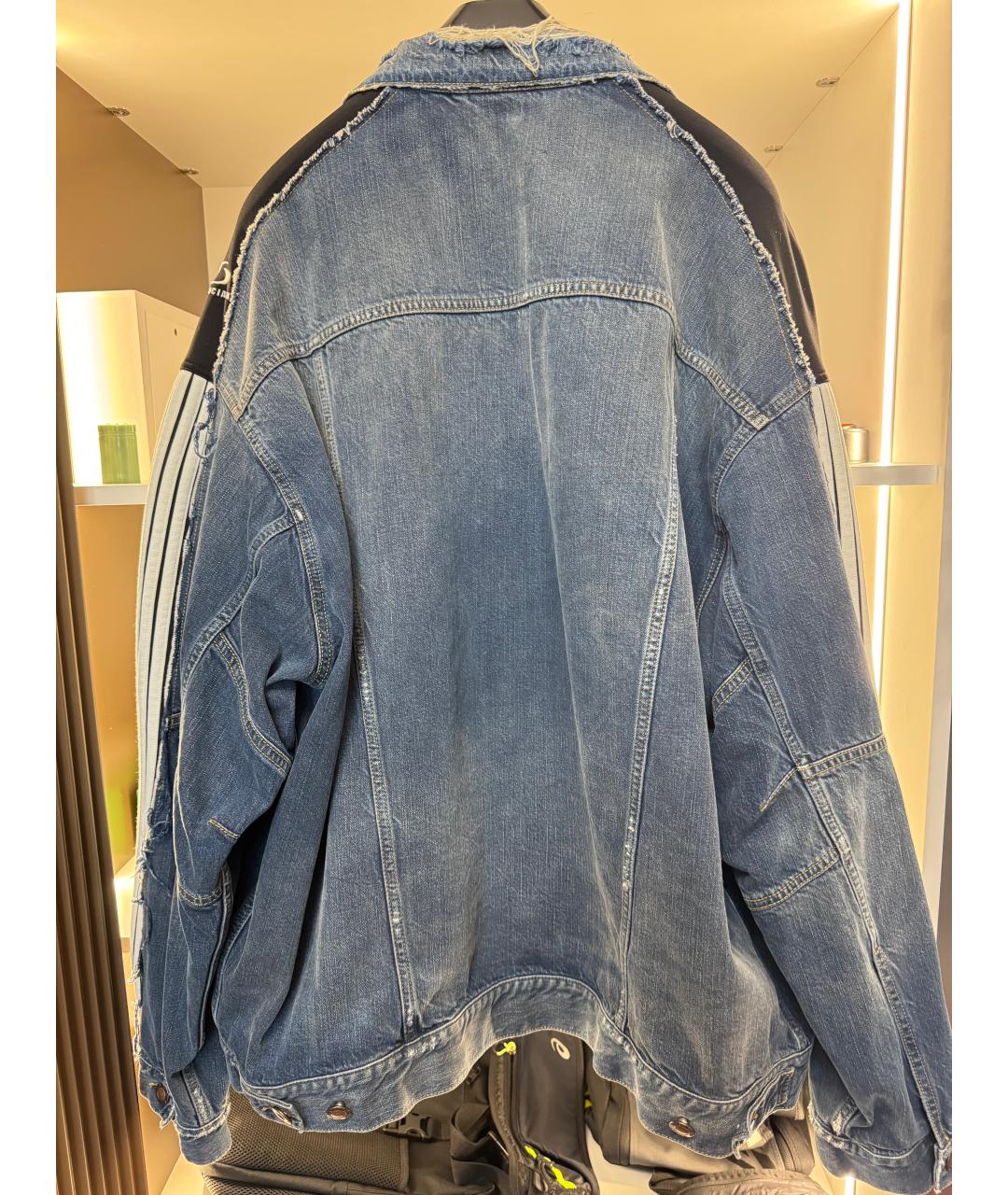 BALENCIAGA Синяя хлопковая куртка, фото 2