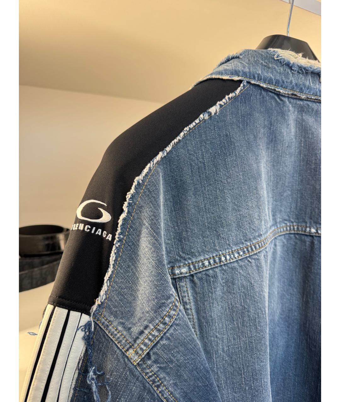 BALENCIAGA Синяя хлопковая куртка, фото 3