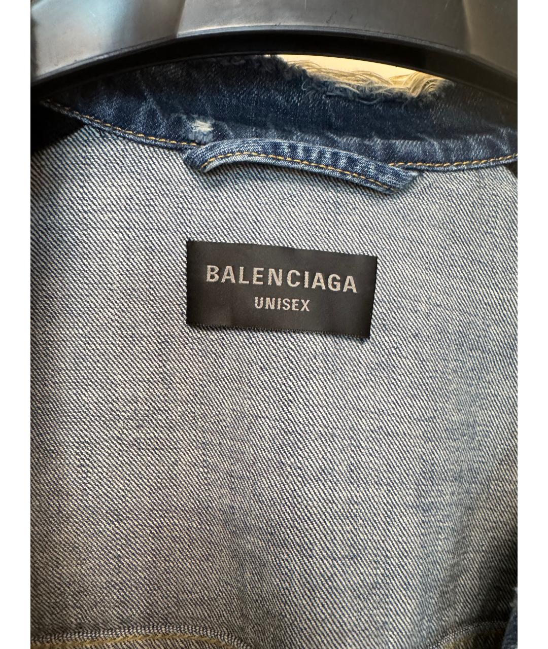 BALENCIAGA Синяя хлопковая куртка, фото 4