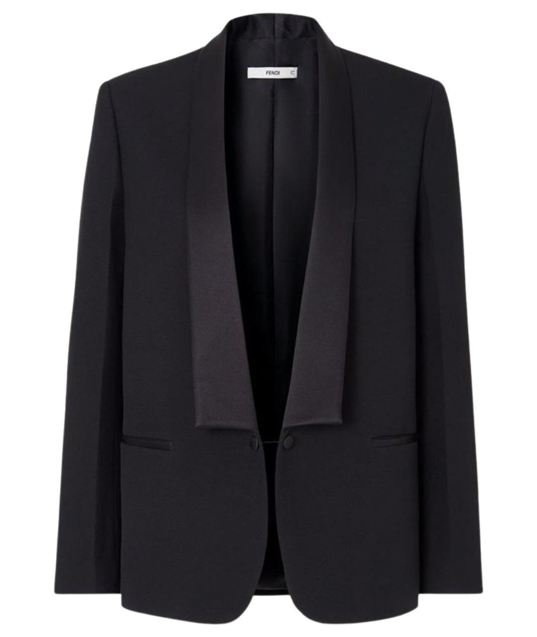 FENDI Черный шерстяной жакет/пиджак, фото 1
