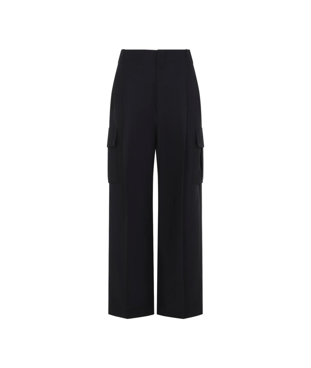 Carven Черные шерстяные прямые брюки, фото 1