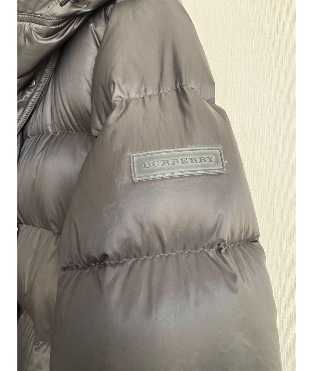 BURBERRY Антрацитовый полиэстеровый пуховик, фото 4