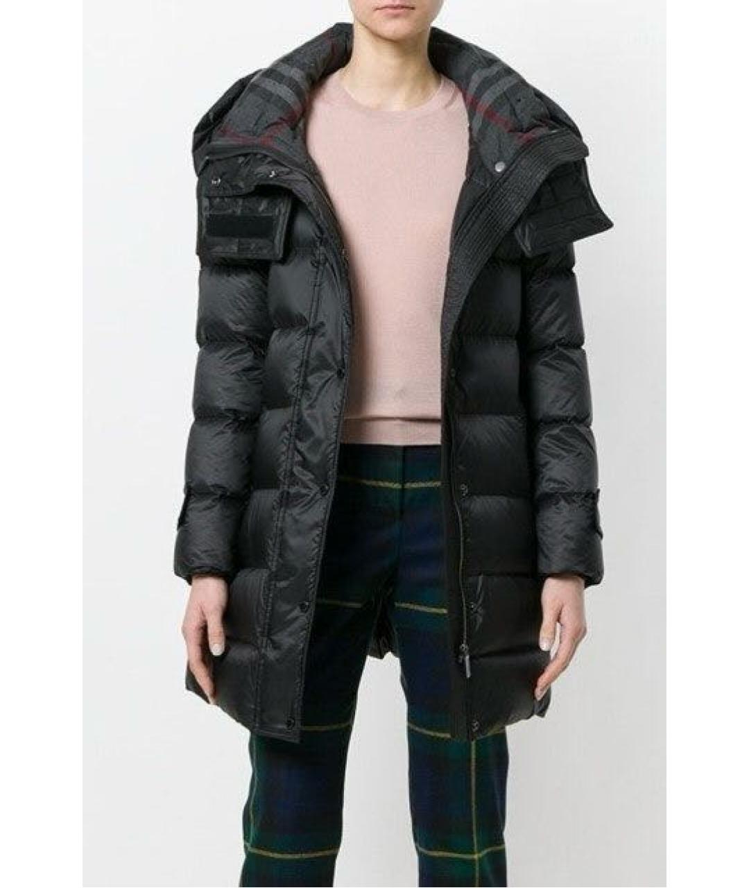 BURBERRY Антрацитовый полиэстеровый пуховик, фото 5