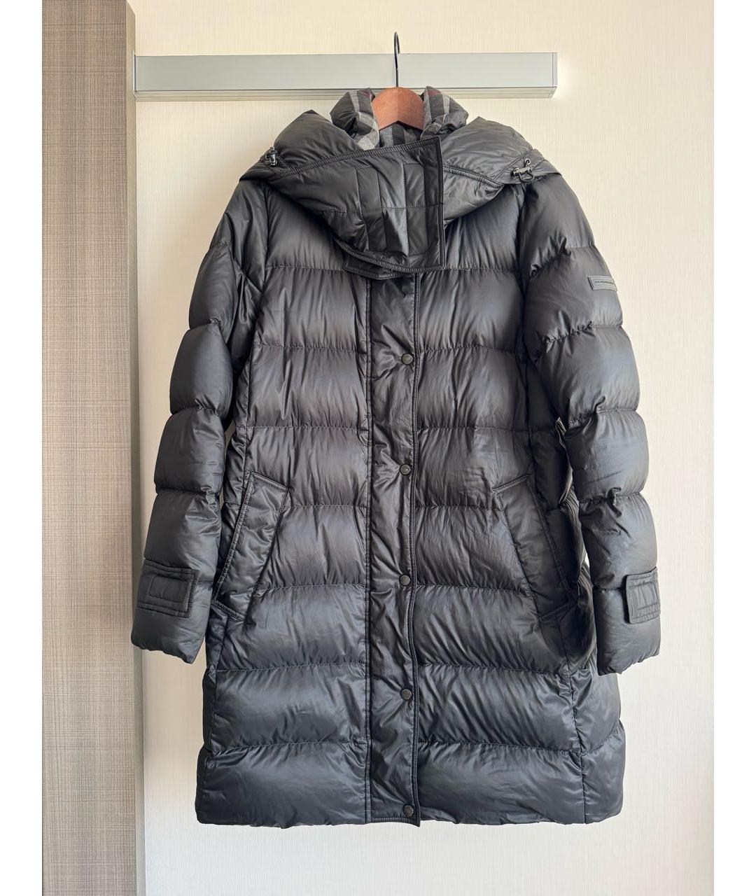 BURBERRY Антрацитовый полиэстеровый пуховик, фото 2