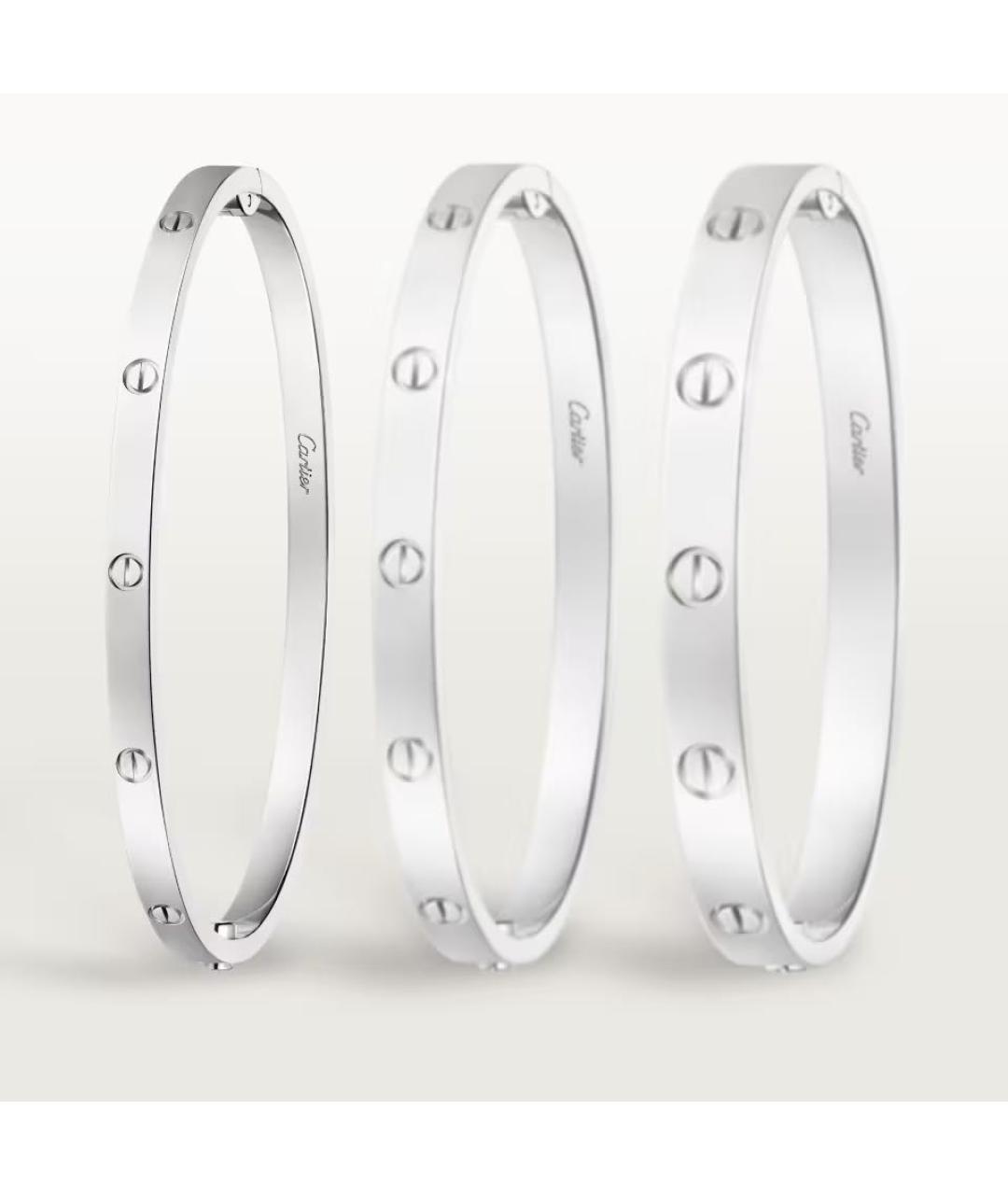 CARTIER Серебряный браслет из белого золота, фото 5