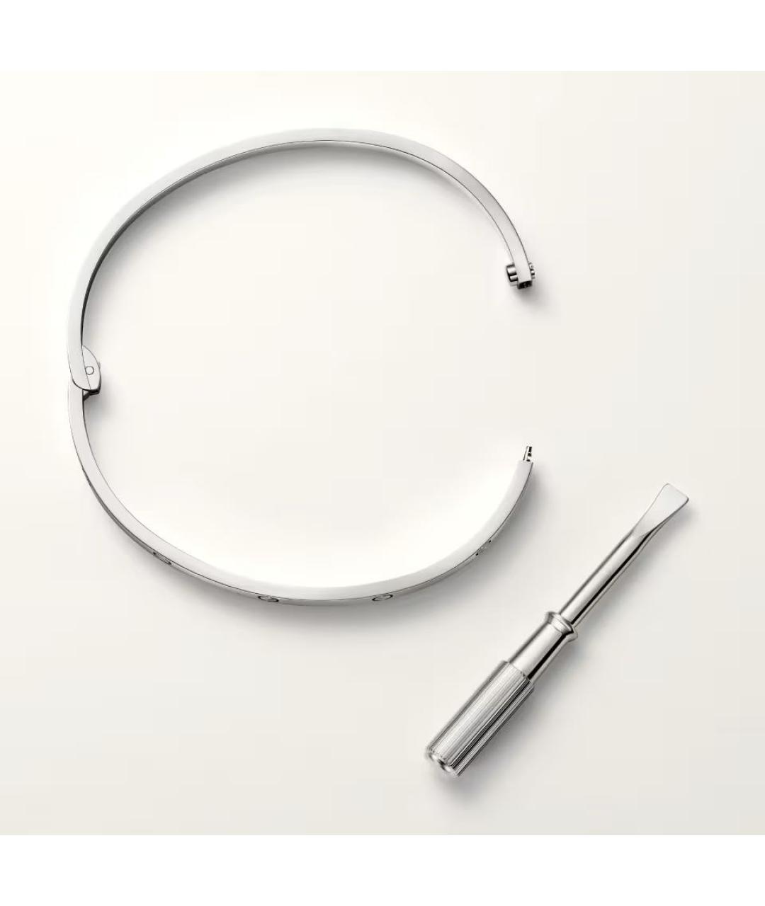 CARTIER Серебряный браслет из белого золота, фото 4