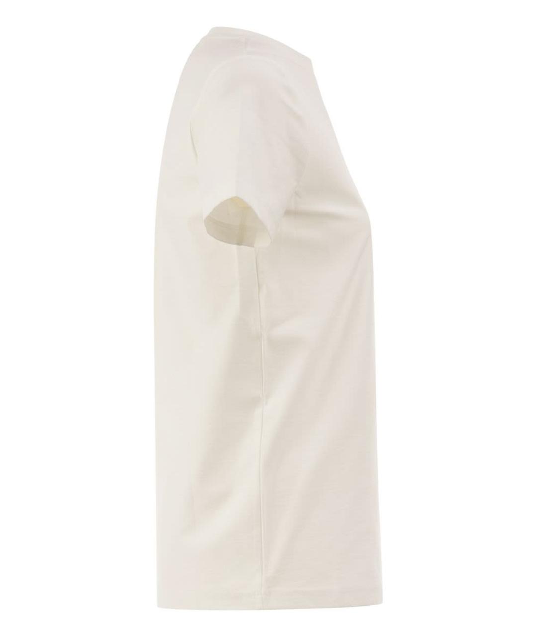 MAX MARA Белая хлопковая футболка, фото 3