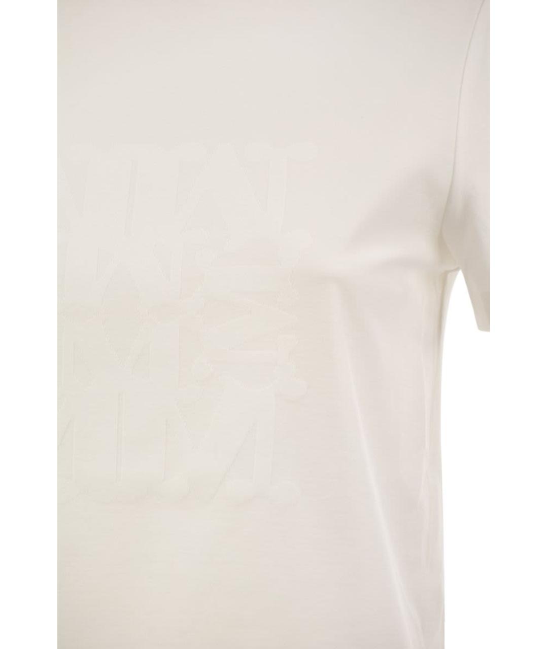 MAX MARA Белая хлопковая футболка, фото 4