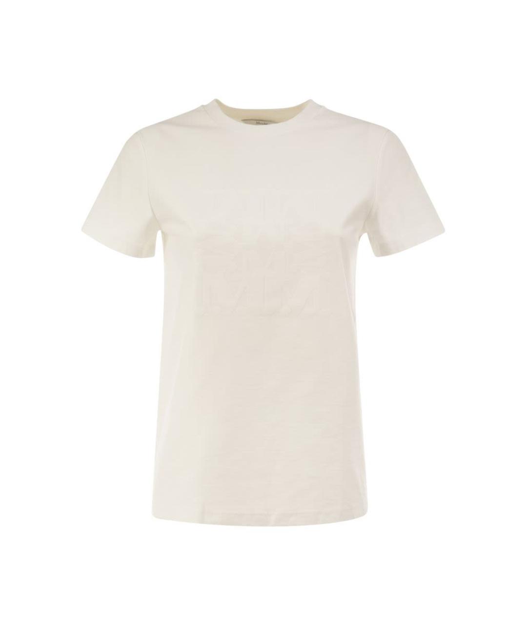 MAX MARA Белая хлопковая футболка, фото 1