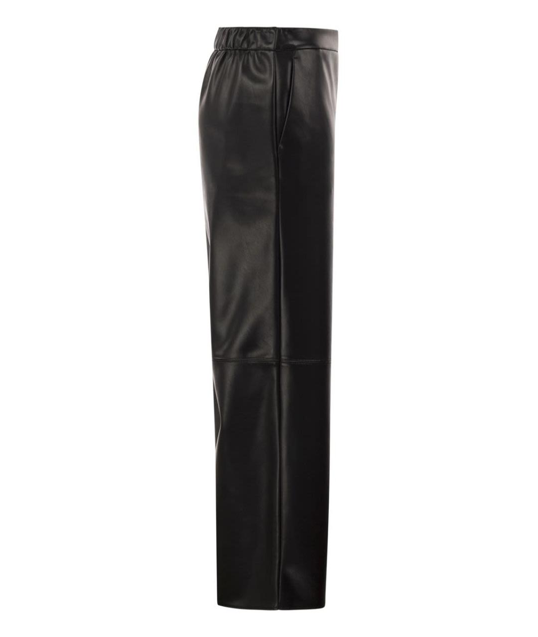 'S MAX MARA Черные полиэстеровые прямые брюки, фото 3