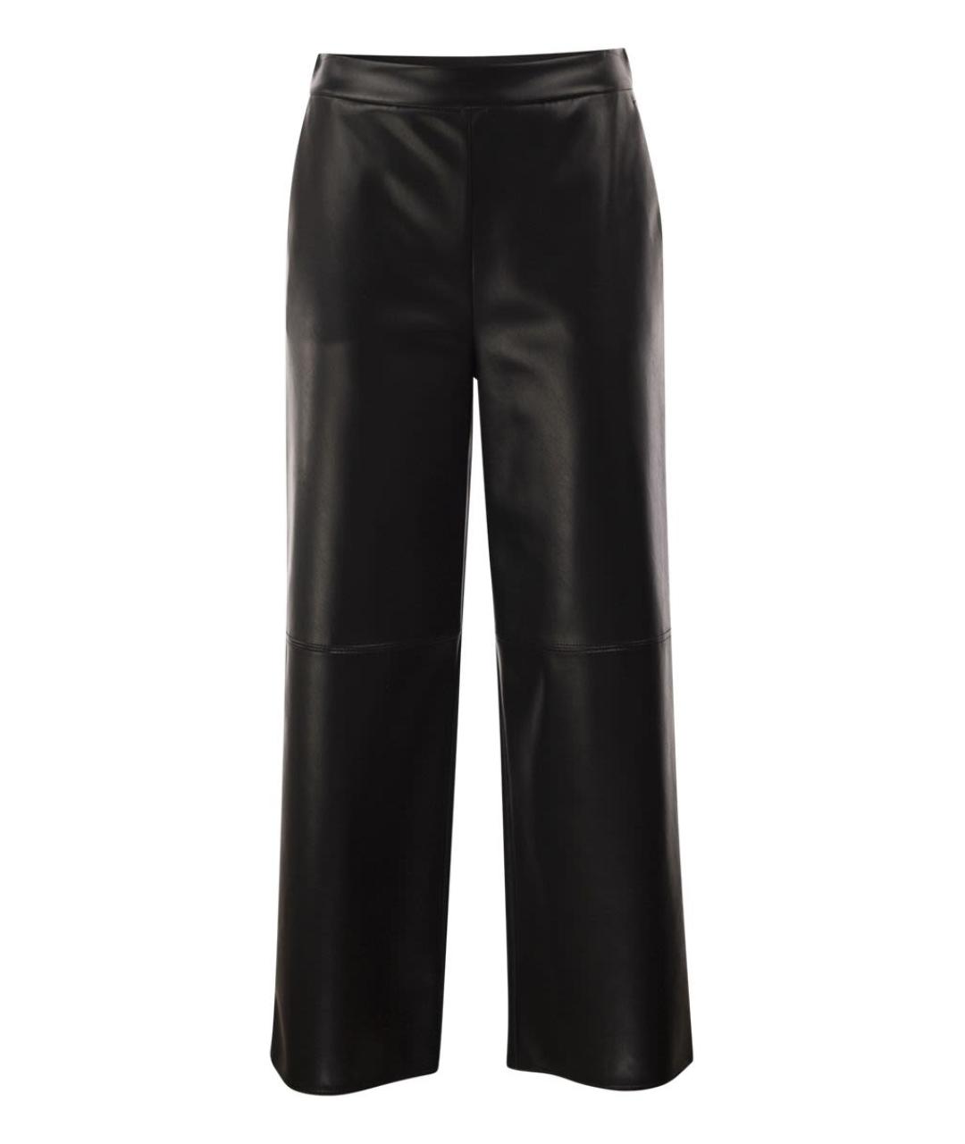 'S MAX MARA Черные полиэстеровые прямые брюки, фото 1