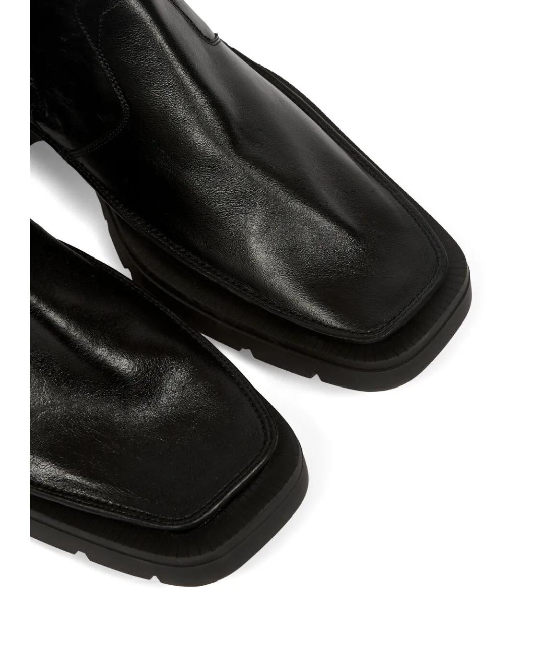 MAISON MARGIELA Черные кожаные высокие ботинки, фото 3