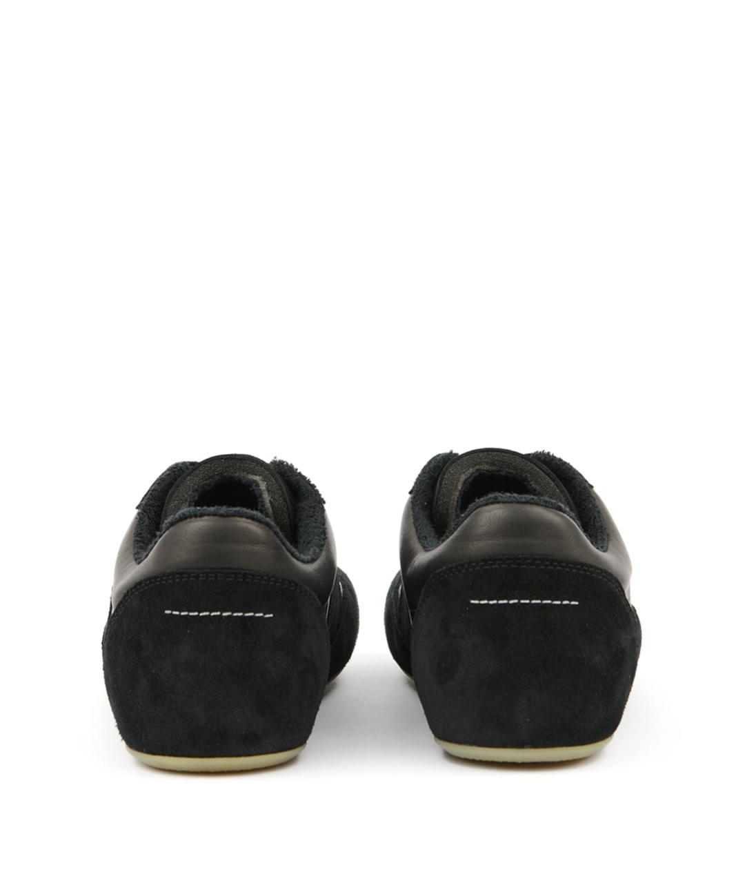 MM6 MAISON MARGIELA Черные кожаные кроссовки, фото 4