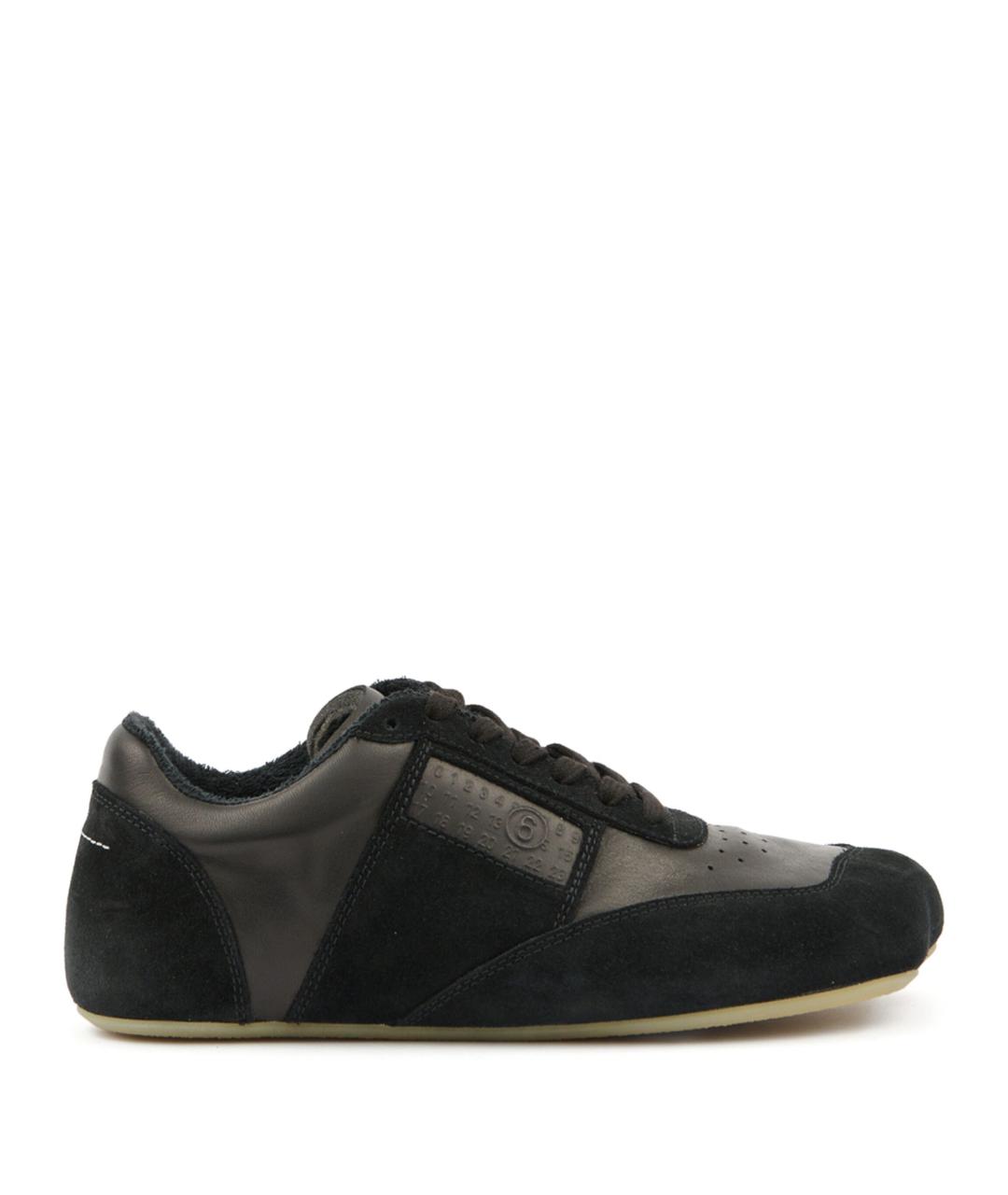 MM6 MAISON MARGIELA Черные кожаные кроссовки, фото 1