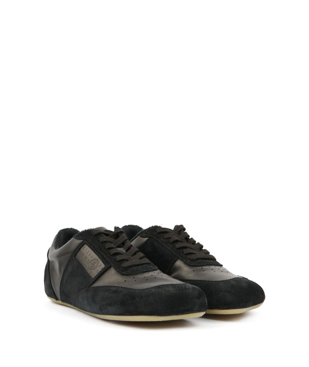 MM6 MAISON MARGIELA Черные кожаные кроссовки, фото 2