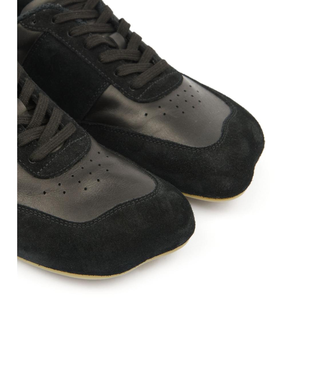 MM6 MAISON MARGIELA Черные кожаные кроссовки, фото 5