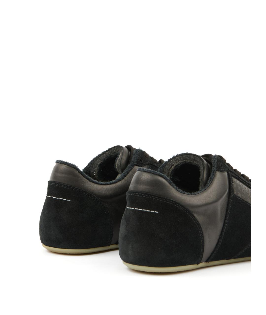 MM6 MAISON MARGIELA Черные кожаные кроссовки, фото 3