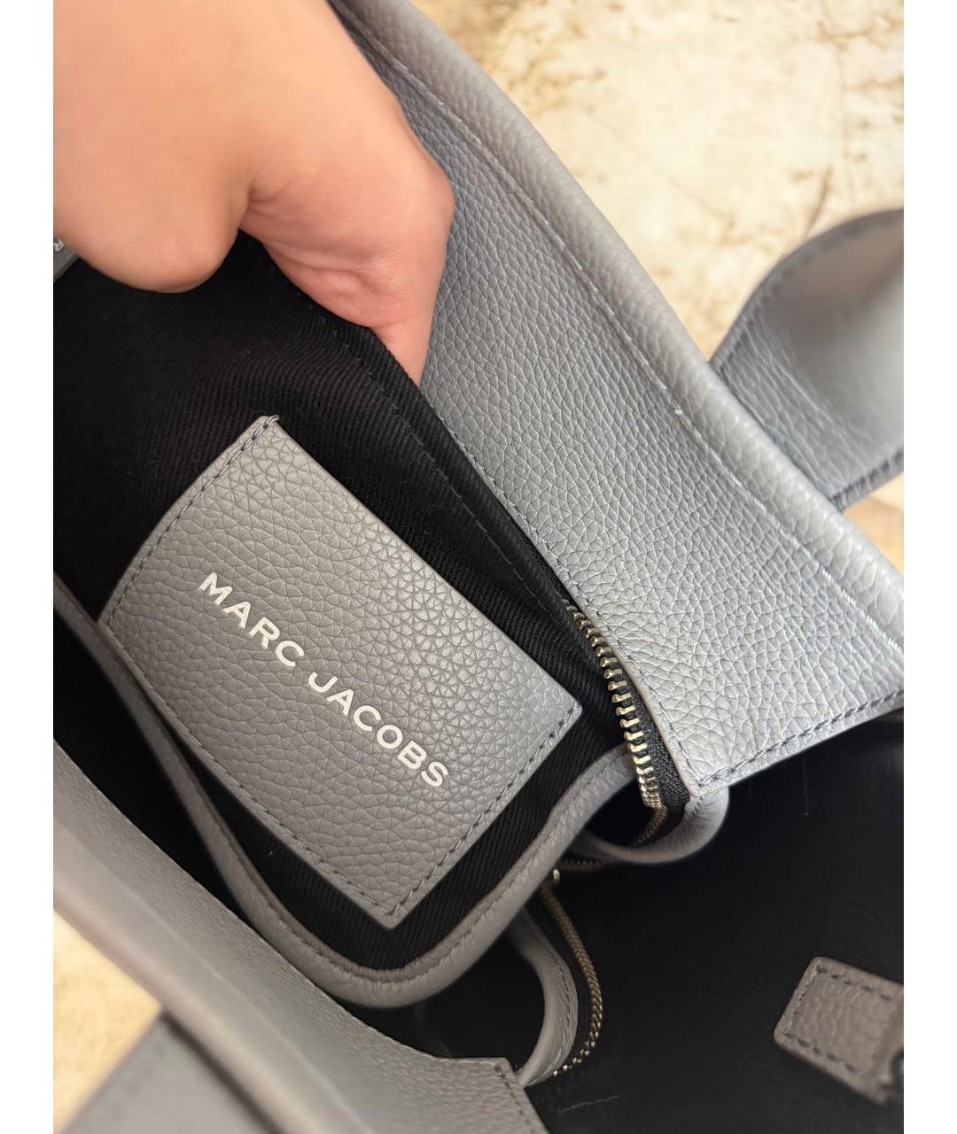 MARC JACOBS Серая кожаная сумка тоут, фото 4