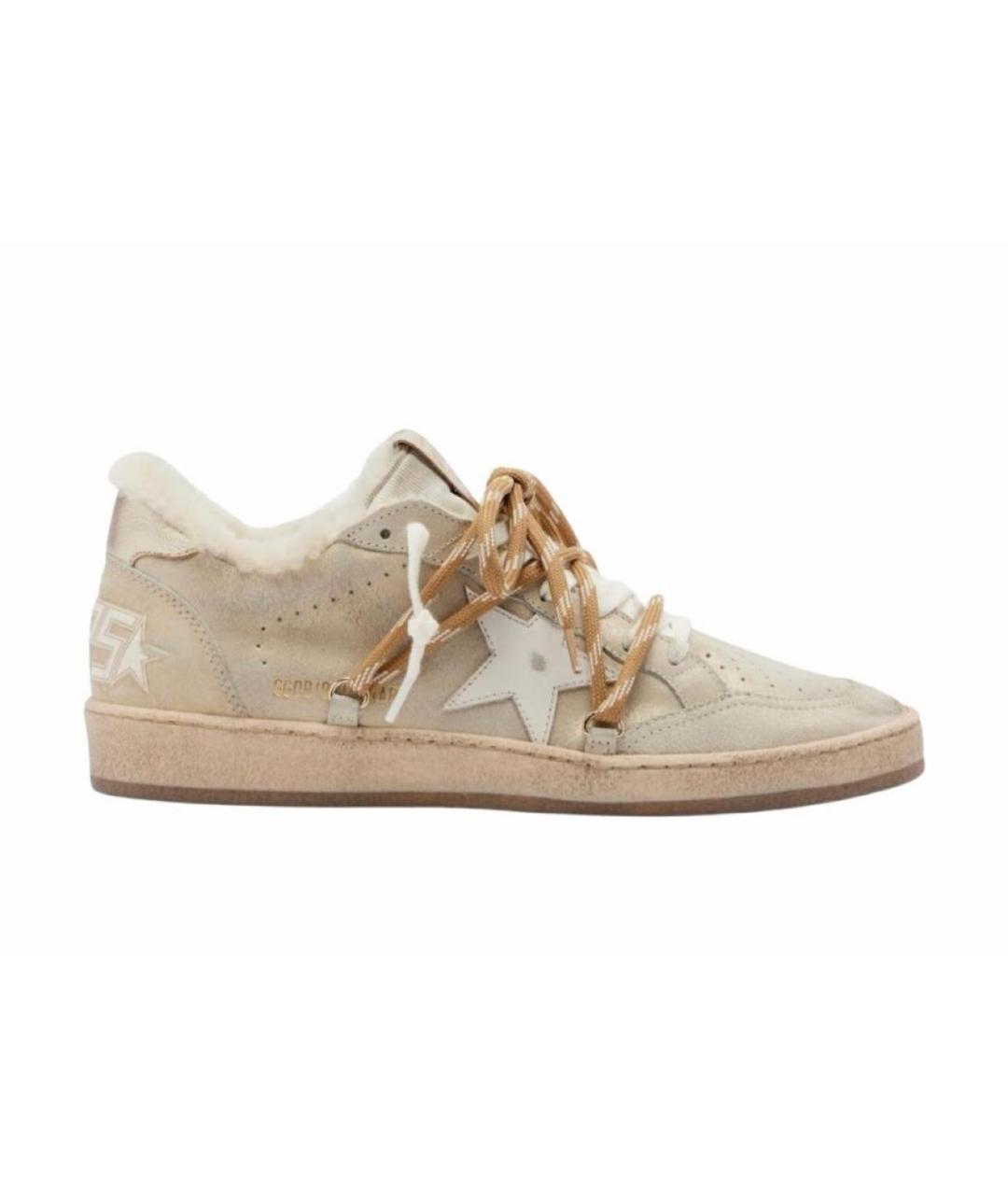 GOLDEN GOOSE Бежевые замшевые кеды, фото 8