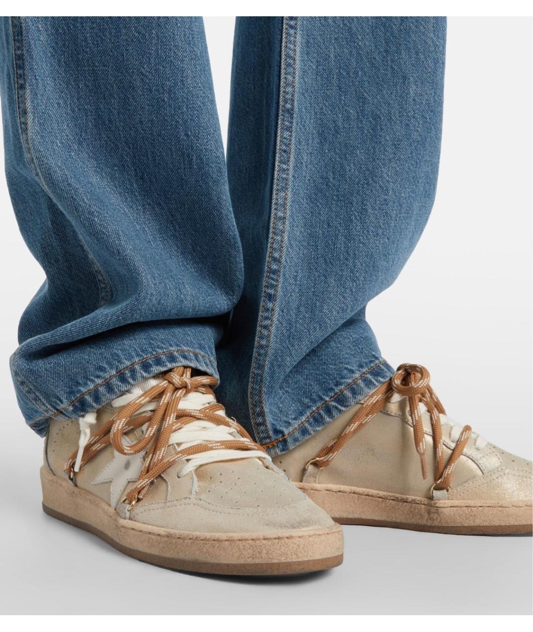 GOLDEN GOOSE Бежевые замшевые кеды, фото 6