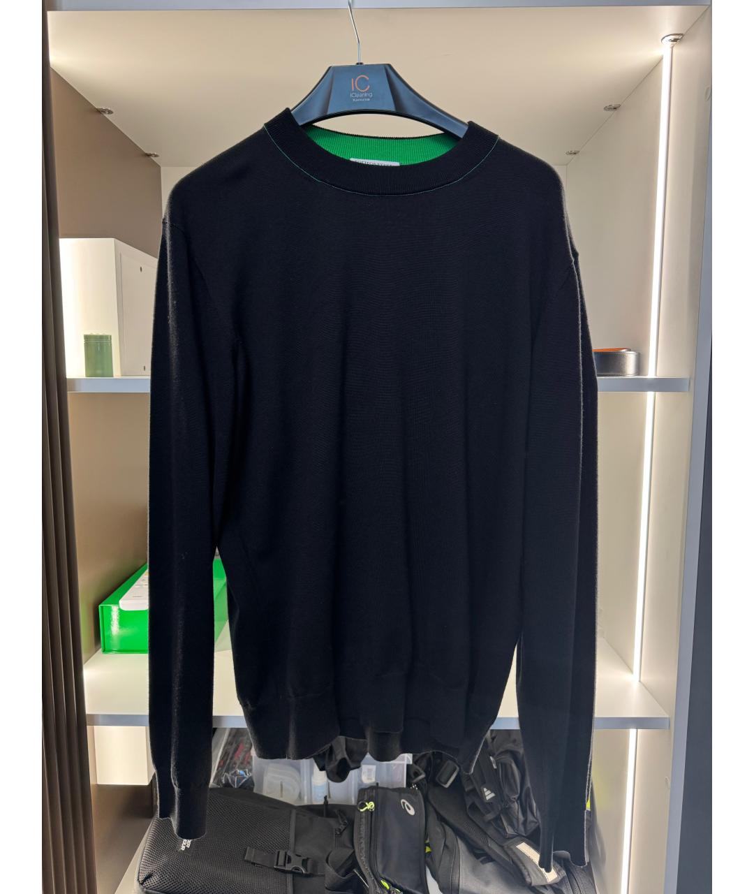 BOTTEGA VENETA Черный шерстяной джемпер / свитер, фото 2